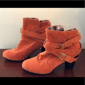 Brown Strappy Ankle Boots